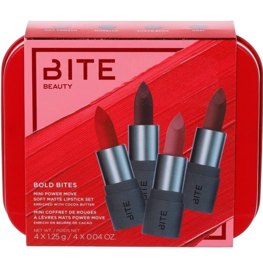 BITE BEAUTY - Bite Beauty Bold Bites Mini Power Move Lipstick Set NEW IN BOX